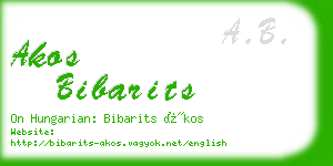 akos bibarits business card